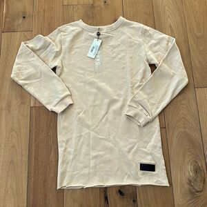 DEADSTUDIOS RAW LONG SWEATER BEIGE XS NEW W/ TAGS
